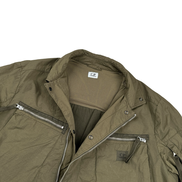 CP Company Bonded Nylon Spellout Overshirt Jacket - Large