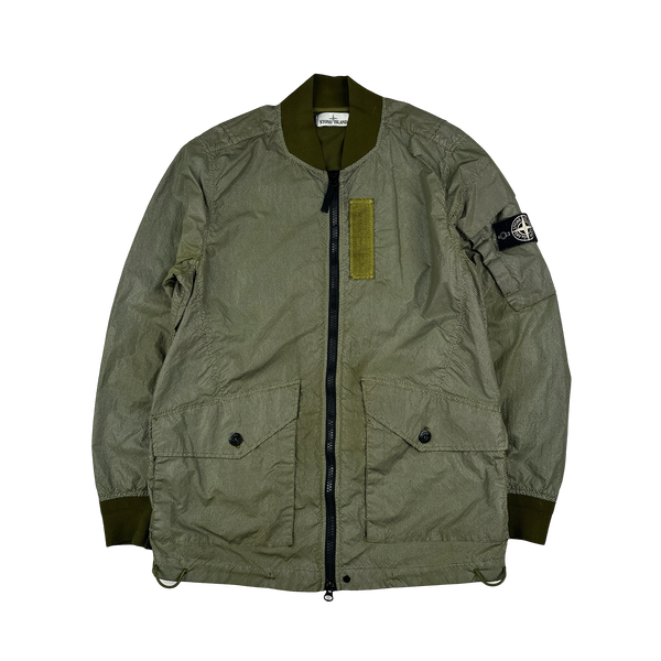 Stone Island 2016 Green Pixel Reflective Bomber Jacket - Medium