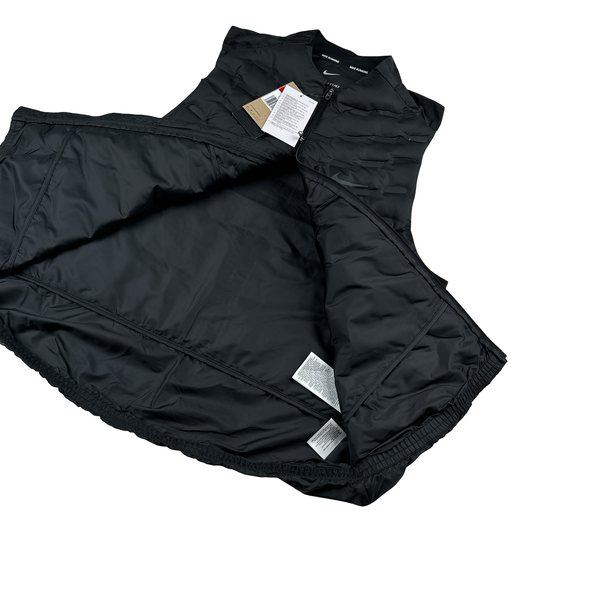 Nike Black Therma Fitted Down Filled Zipped Gilet - Large