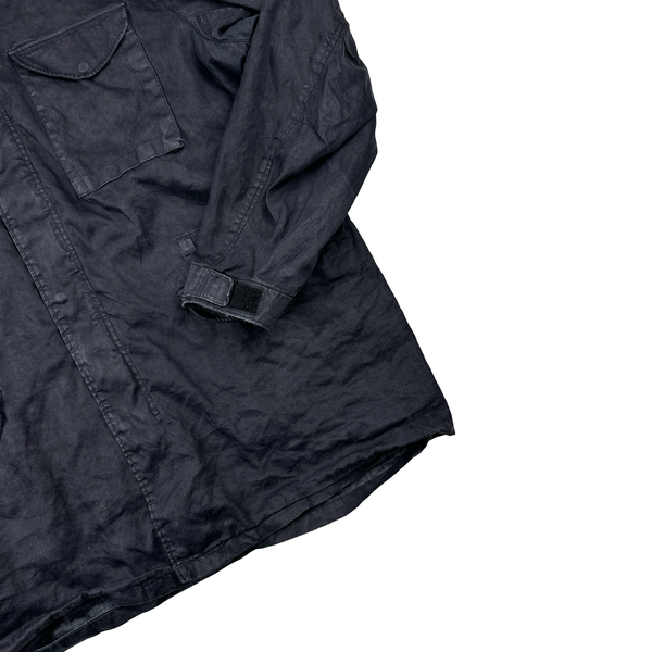 Stone Island 2005 Navy Shoulder Badge Lino Flax Dutch Rope Jacket - 3XL