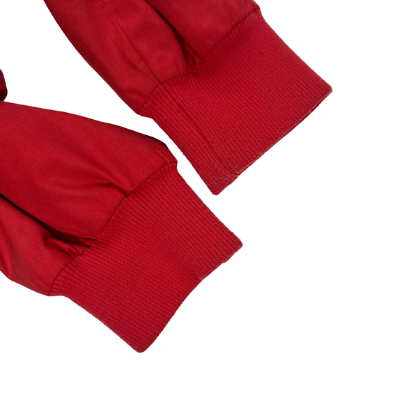 Burberry Red Nova Check Collar And Lined Bomber Jacket - Large