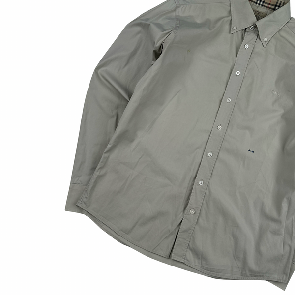 Burberry Grey Button Up Shirt - Large