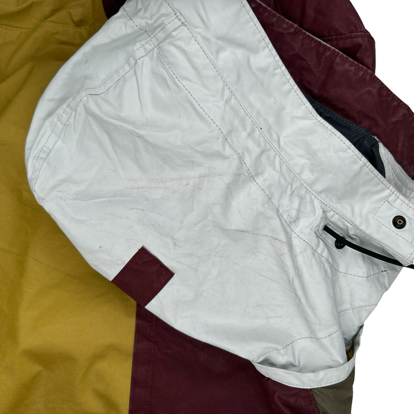 Stone Island 2019 Tela Placcata Resin Coated Bicolore Hooded Jacket - Medium