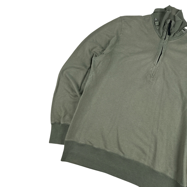 Stone Island 2010 Light Khaki Cotton Quarter Zip Jumper - XL
