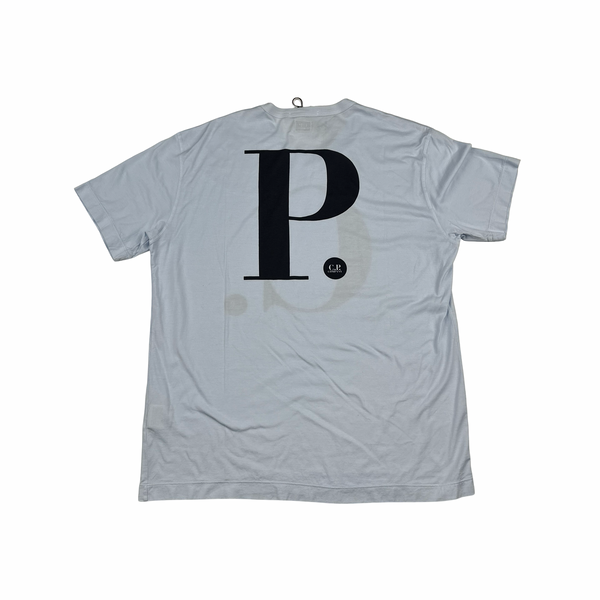 CP Company 2010 Spellout T Light Blue T Shirt - XXL