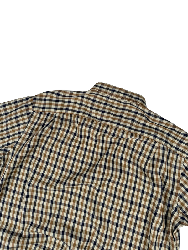 Aquascutum Classic Nova Checked Short Sleeve Shirt - XL