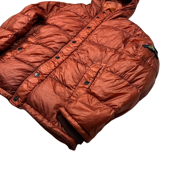 Stone Island 2013 Burnt Orange Garment Dyed Puffer Jacket - 3XL