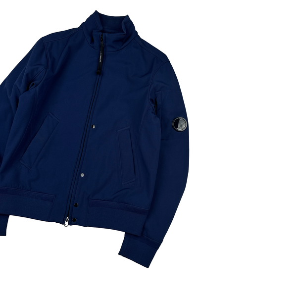 CP Company Blue Fleece Lined Lens Viewer Bomber - Small