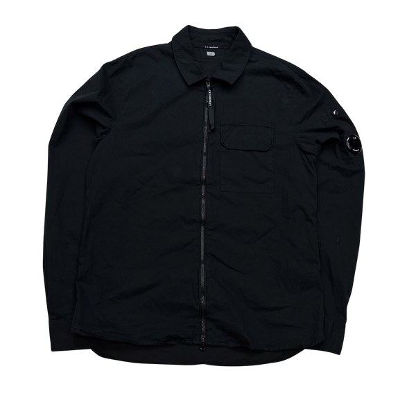 CP Company Black Cotton Overshirt - Medium