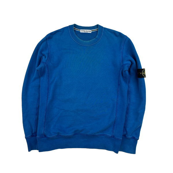 Stone Island 2011 Blue Thick Cotton Sweatshirt - Small