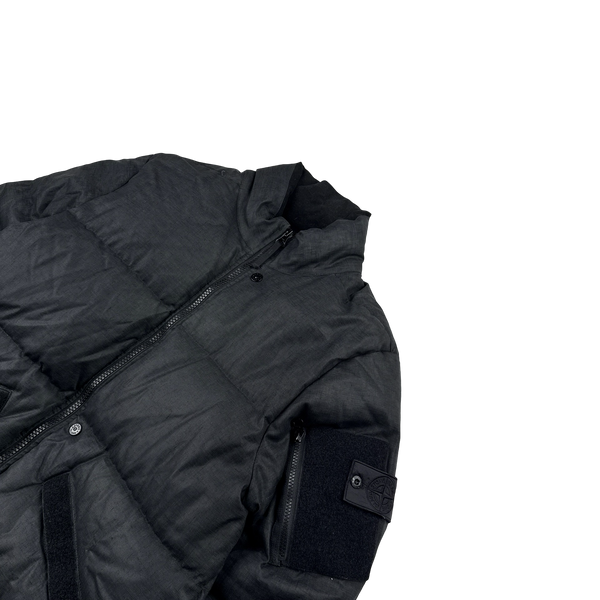 Stone Island 2020 Shadow Project Rubberized Linen Down Filled Puffer Jacket - Large