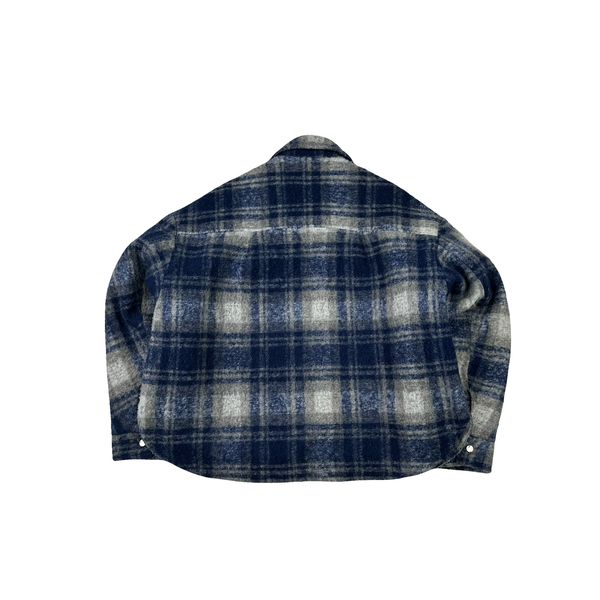 Cole Buxton Fleece Collared Checked Zipped Fastening Jacket - Medium