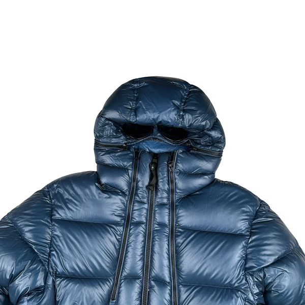 CP Company Blue DD Shell Google Multi Zip Puffer Jacket - Large