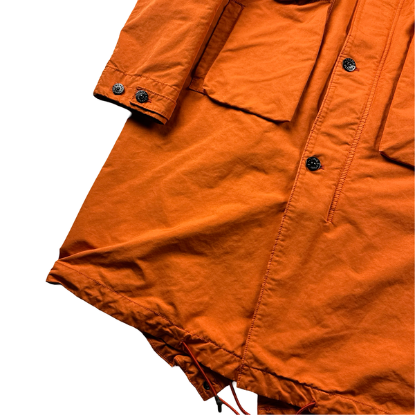 Stone Island Orange David TC Blanket Lined Fishtail Parka Jacket - XL