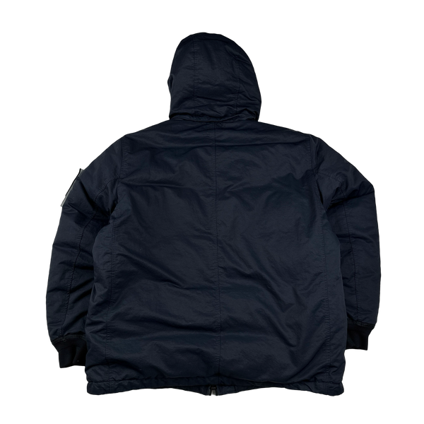 Stone Island 2022 Navy Opaque Nylon Twill Down-TC Bally Puffer Jacket - XXL