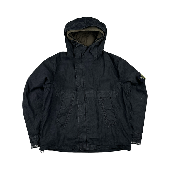 Stone Island 2006 Vintage Lino Flax Quilted Dutch Rope Jacket - XL