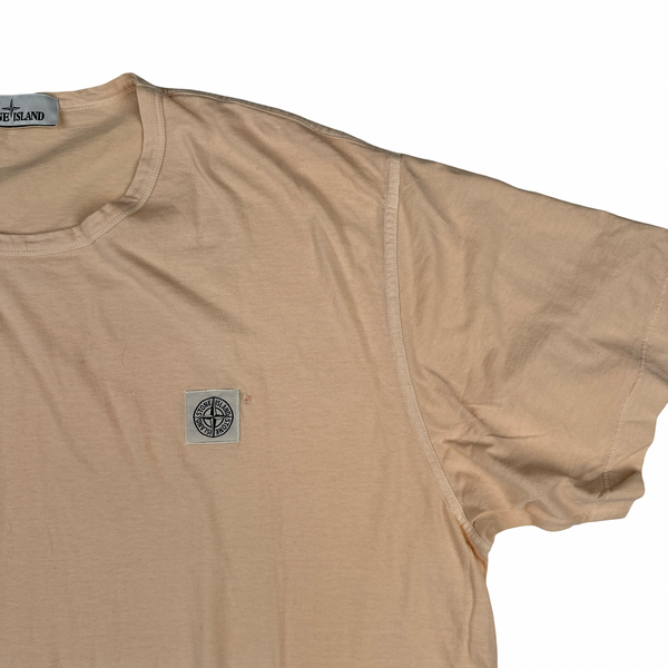 Stone Island 2018 Peach Cotton T Shirt - 3XL
