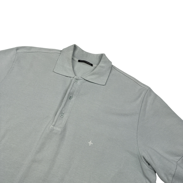 Stone Island Denims 2002 Ice Blue Cotton Polo Shirt - XXL