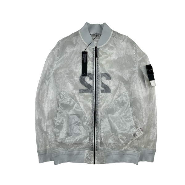 Stone Island 40th Anniversary White Piattina 82/22 Jacket - XXL