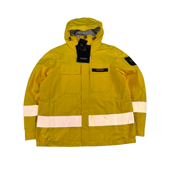 Paul & Shark Yellow 90s Fit Typhoon 20000 Reflective Strip Jacket - Large