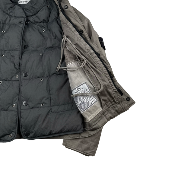 Stone Island 2009 Raso Gommato Down Filled Dutch Rope Lined Jacket - Small