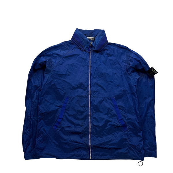 Stone Island Vintage 2005 Blue Nylon Metal Shimmer Jacket - Large