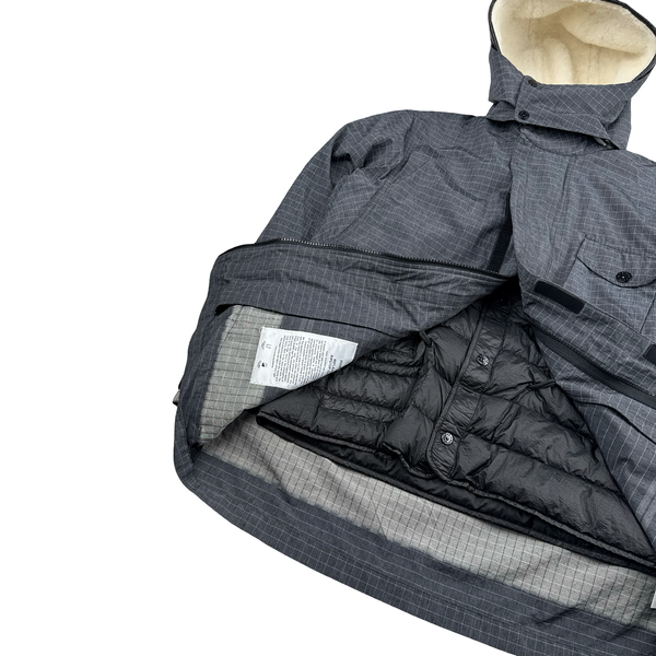 Stone Island Reflective Ripstop Chine Parka Jacket - Large