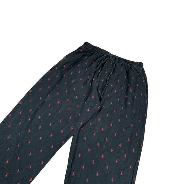 Ralph Lauren Black Cotton Lightweight Pyjama Bottoms - Medium
