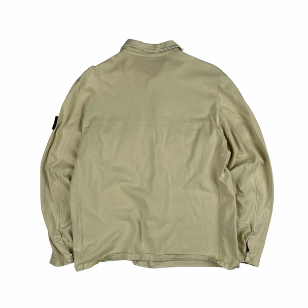 Stone Island 1998 Vintage Butter Yellow Cotton Overshirt - Medium