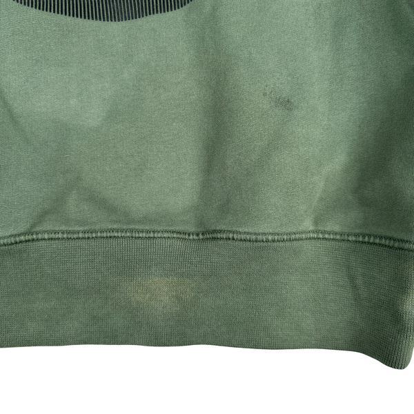 Stone Island 2021 Green 3D Rubber Logo Sweatshirt - Small