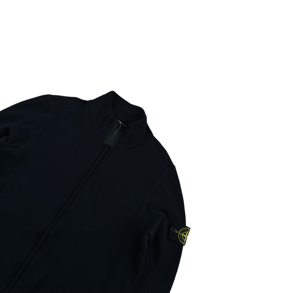 Stone Island 2016 Navy Wool Zipped Knitted Jumper - Small