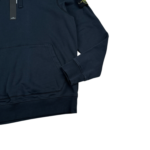 Stone Island 2023 Navy Cotton Pullover Hoodie - XL