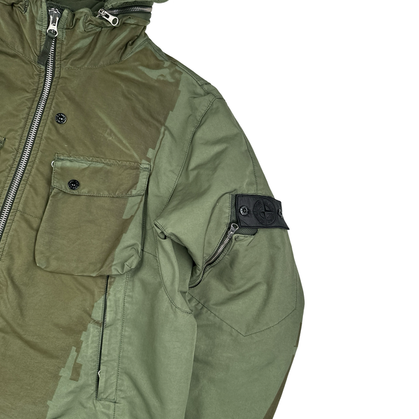 STONE  SHADOW PROJECT パーカー オリーブ L Stone Island 2017 David TC Shadow Project Green Print Jacket - XL
