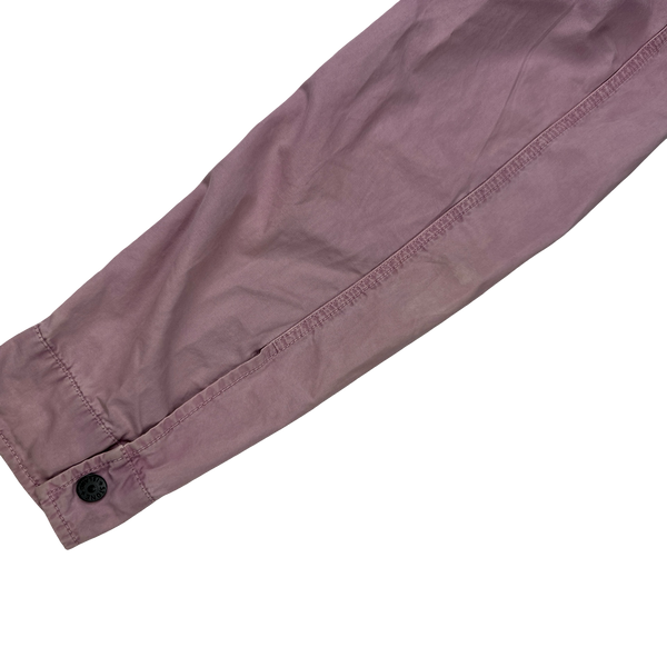 Stone Island 2020 Pink Zipped Cotton Overshirt - Small