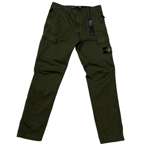 Stone Island Khaki RE-T 2021 Cargo Trousers - 32"