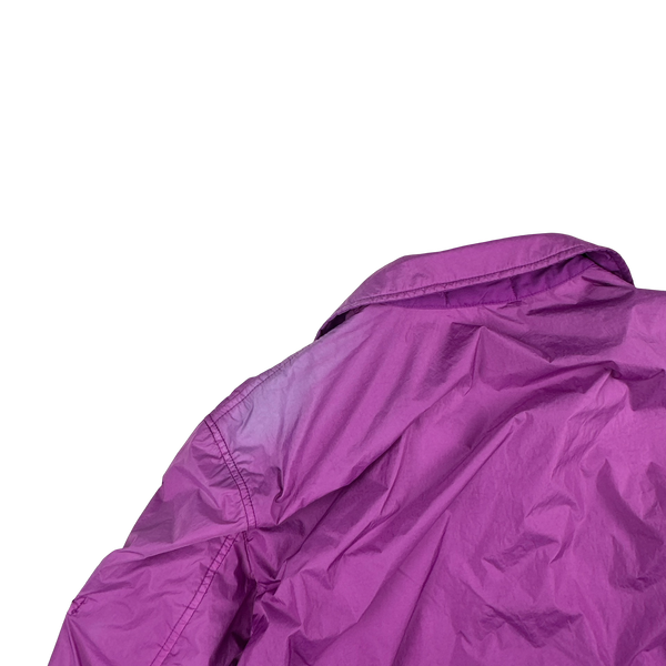 Stone Island 2022 Fuchia Purple Garment Dyed Crinkle Reps Zipped Overshirt - XL