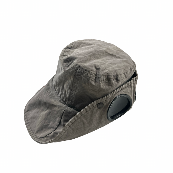CP Company x Barbour Grey Waxed Google Bucket Hat - Medium