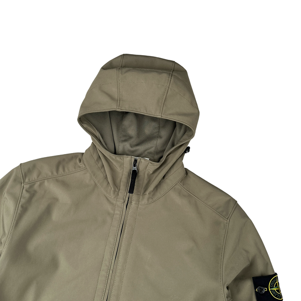 Stone Island 2017 Olive Green Light Soft Shell R Jacket - Large