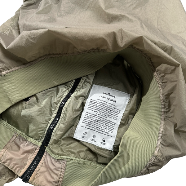 Stone Island 2019 Khaki Lamy Flock Hooded Jacket - Medium