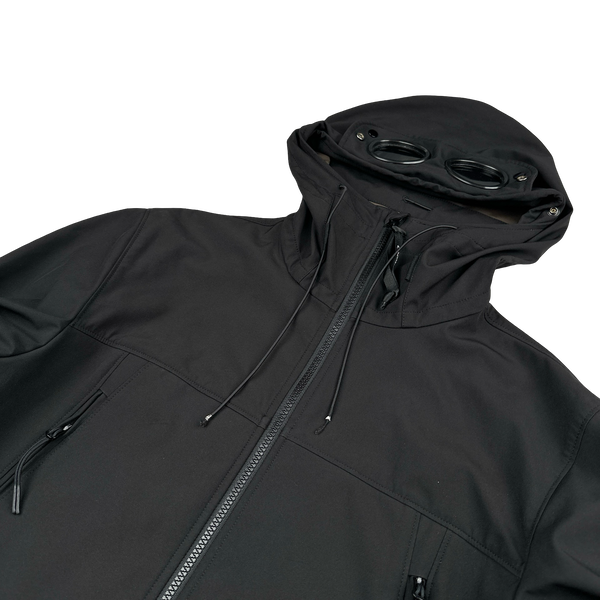 CP Company Black Soft Shell Goggle Jacket - Medium