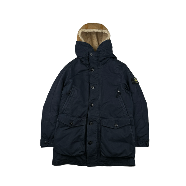 Stone Island 2017 Navy David TC Down Filled Parka Jacket - Small