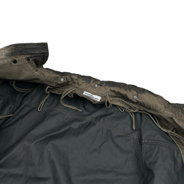 Stone Island 2013 Brown Raso Gommato Field Jacket - XXL