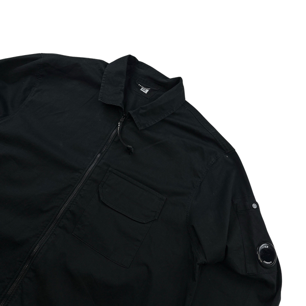 CP Company Black Cotton Overshirt - XXL
