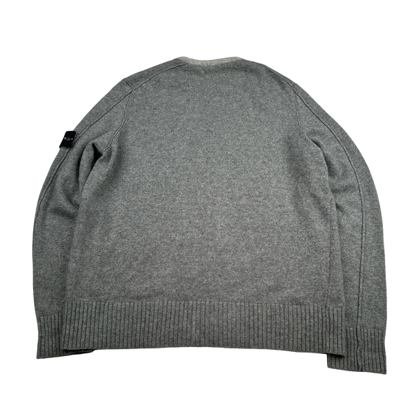 Stone Island 2008 Grey Wool Crewneck Jumper - 3XL