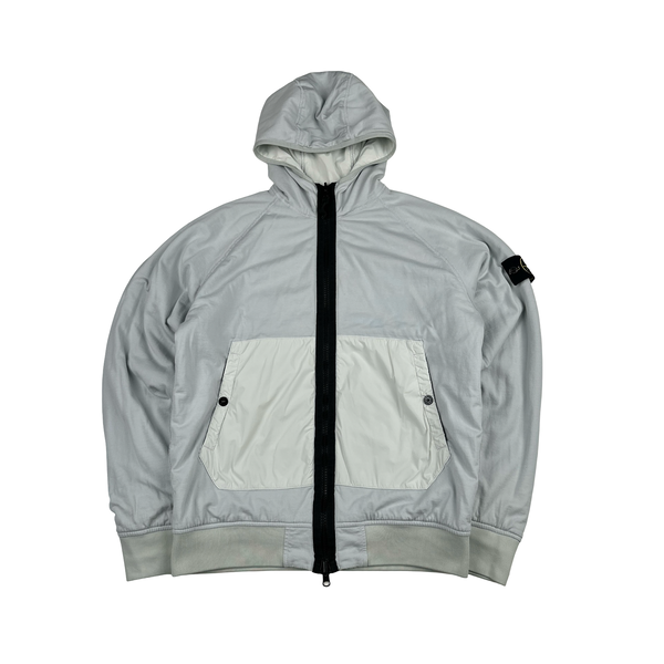 Stone Island 2022 Light Blue Comfort Tech Composite Reversible Polartec Jacket - Medium