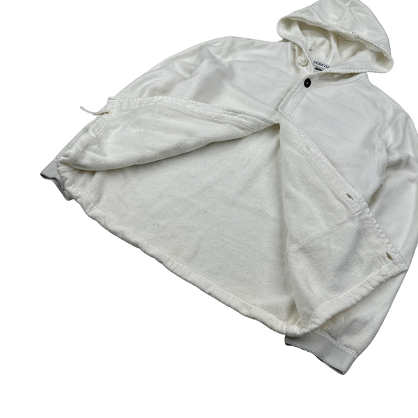 Stone Island Vintage 2000 Towelling Cotton Hoodie - Small