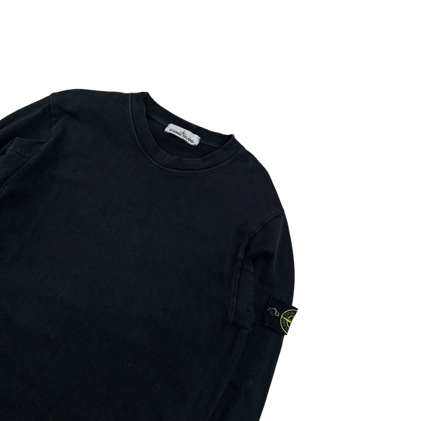 Stone Island 2015 Black Cotton Crewneck Jumper - Medium