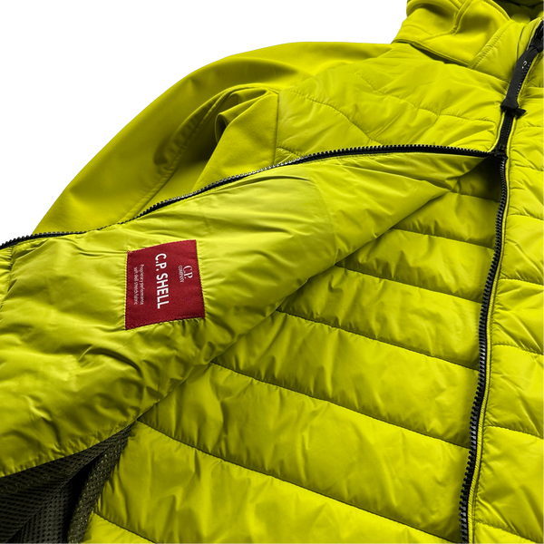 CP Company Yellow Hybrid Soft Shell Jacket - Large