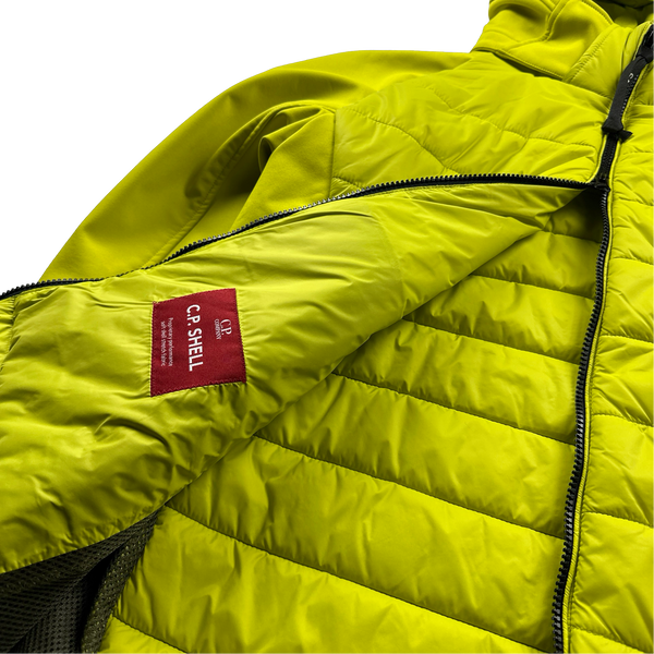 CP Company Yellow Hybrid Soft Shell Jacket - Large