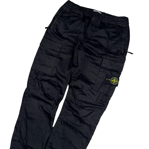 Stone Island 2024 Black RE-T Fit Cargos - 34"